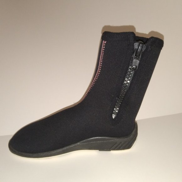 NWOB DEEP SEE Black w/Pink Accents Neoprene Diving Scuba Boots/Booties Sz 7 ANB - Picture 5 of 11